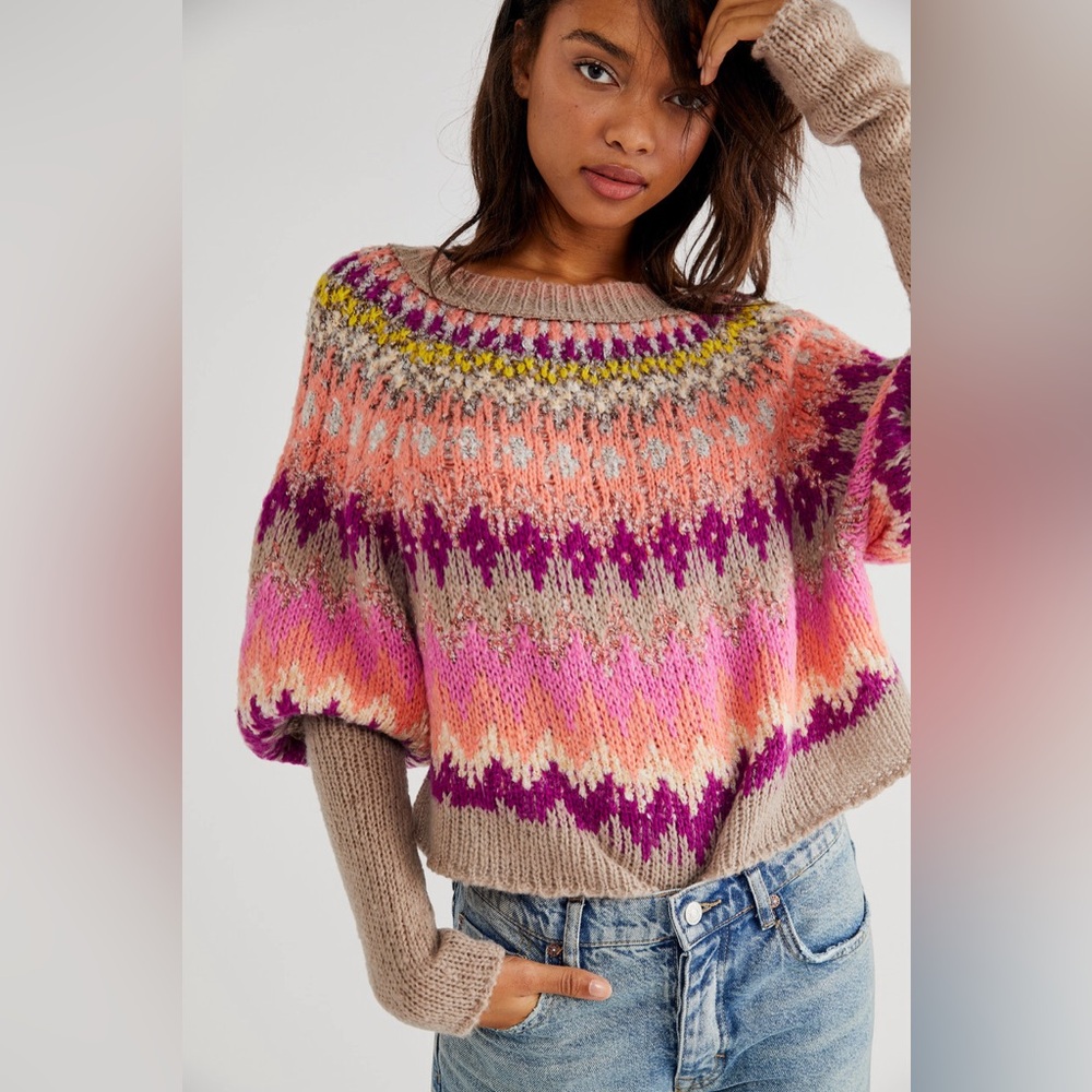 Free People Home for The Holidays Raspberry Combo